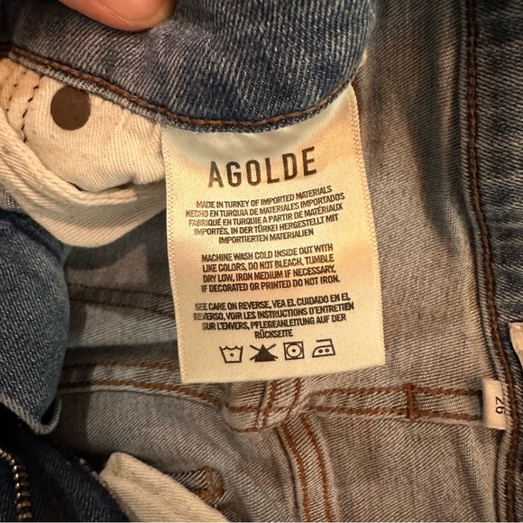 AGOLDE women’s Sophie High Rise Skinny jeans in Color Scheme size 26 - Picture 8 of 9